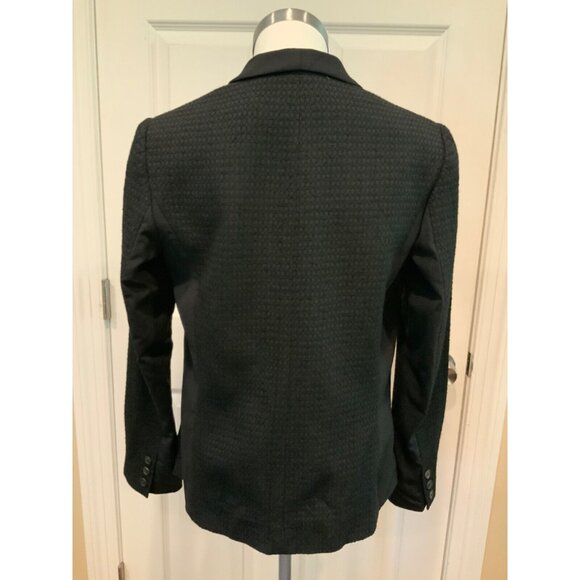 Vince Black Windowpane Textured Blazer, Size 8 - Picture 6 of 8
